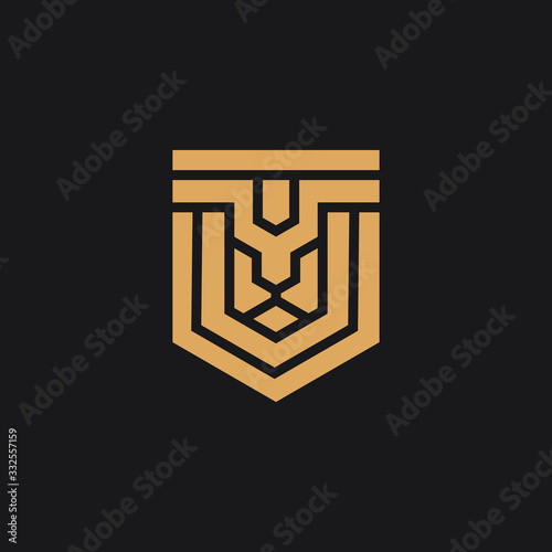 LION LOGO MINIMALIST MONOLINE MONOGRAM LINE STYLE