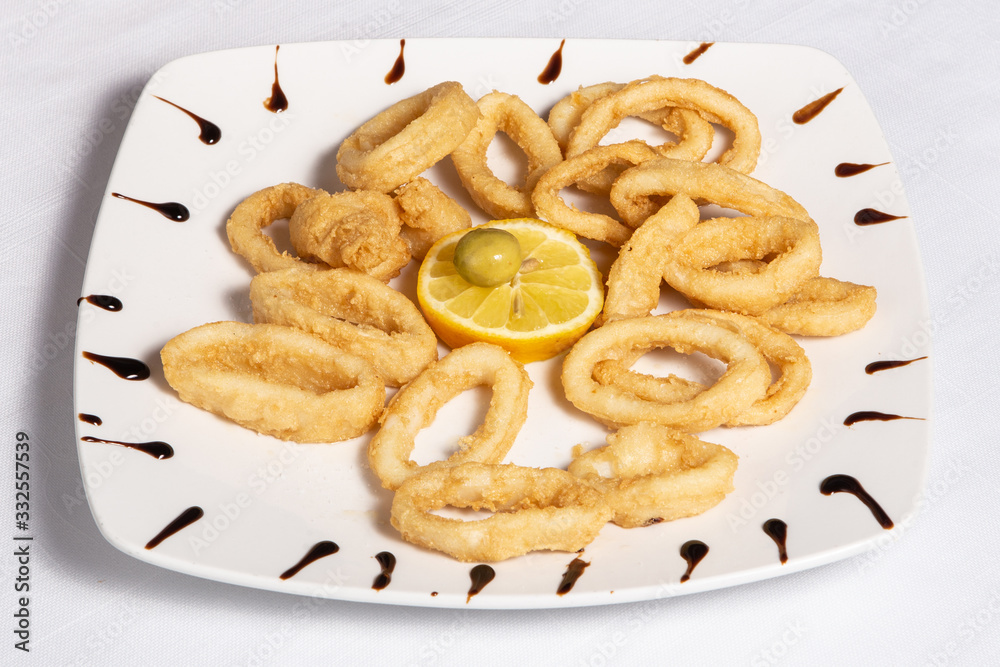Fried squids or octopus (calamari)
