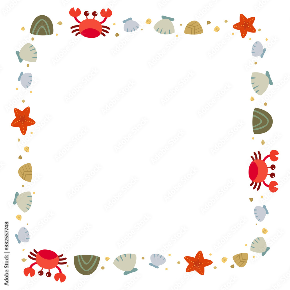 Beach elements decoration on white background Beach elements decoration on white background