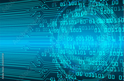 Blue cyber circuit future technology concept background
