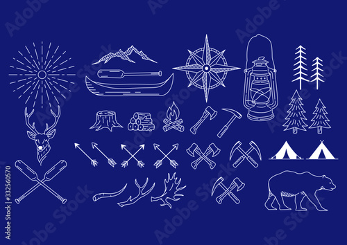 nature clip art element vector set