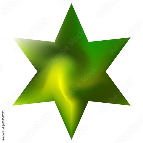 Colored background in the form of hexagram.