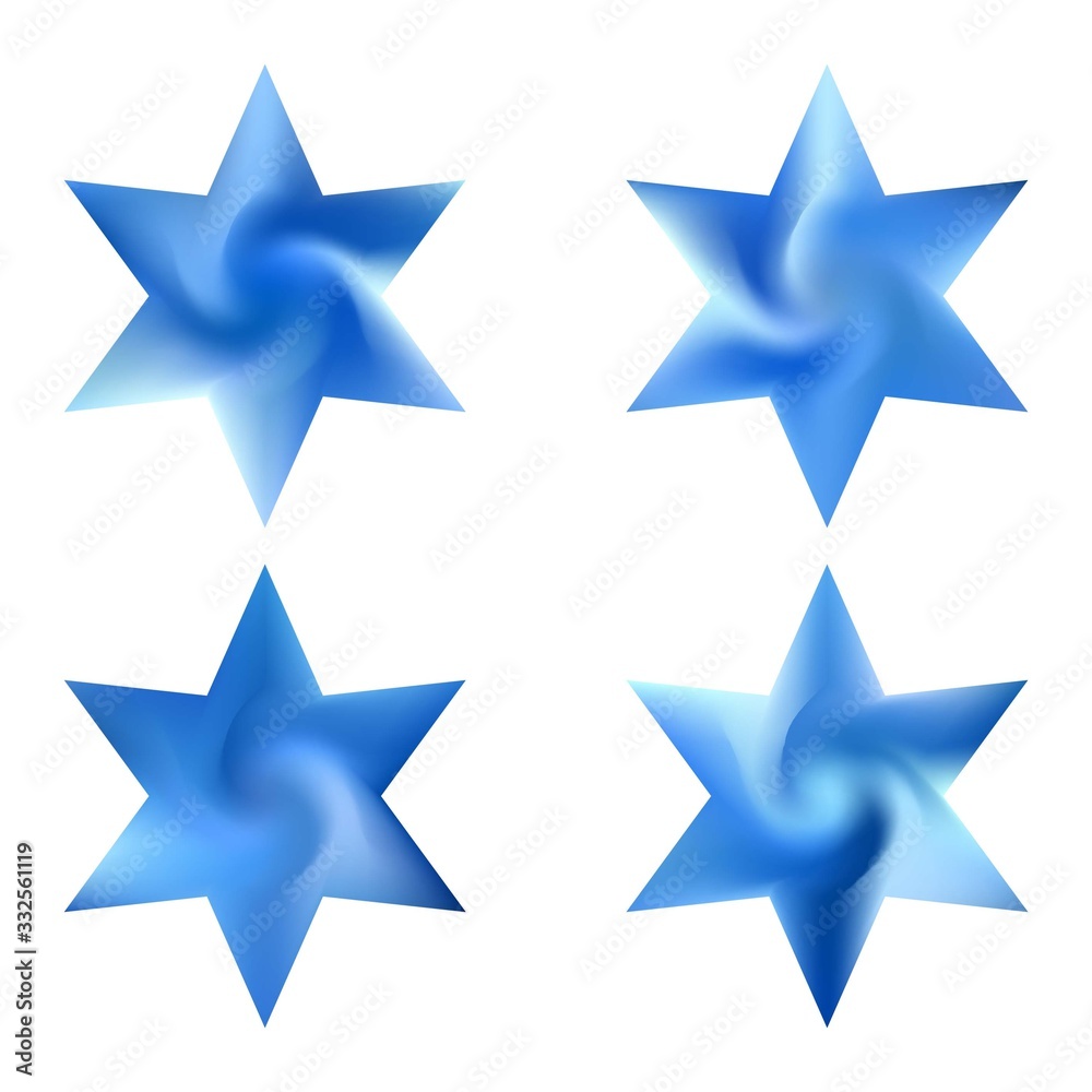 Kit of hexagram gradient backgrounds.