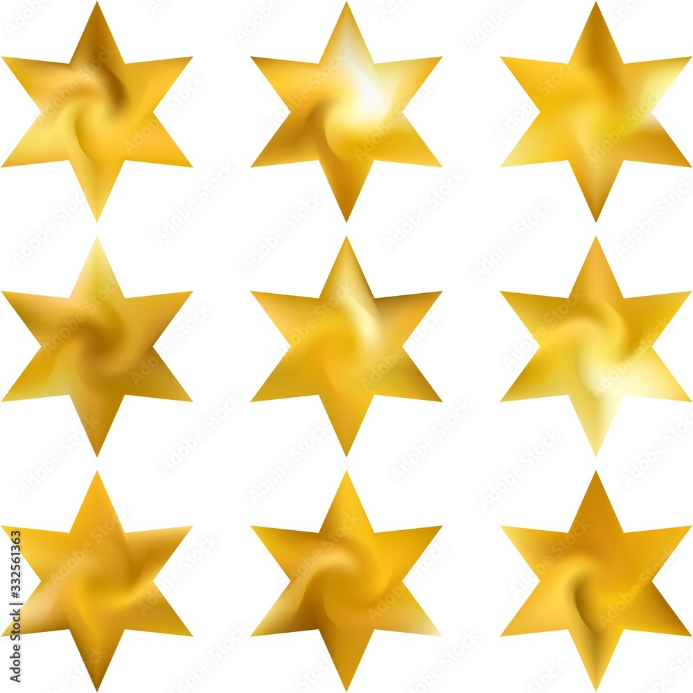 Kit of hexagram blurred backgrounds. Kit of hexagram blurred backgrounds.