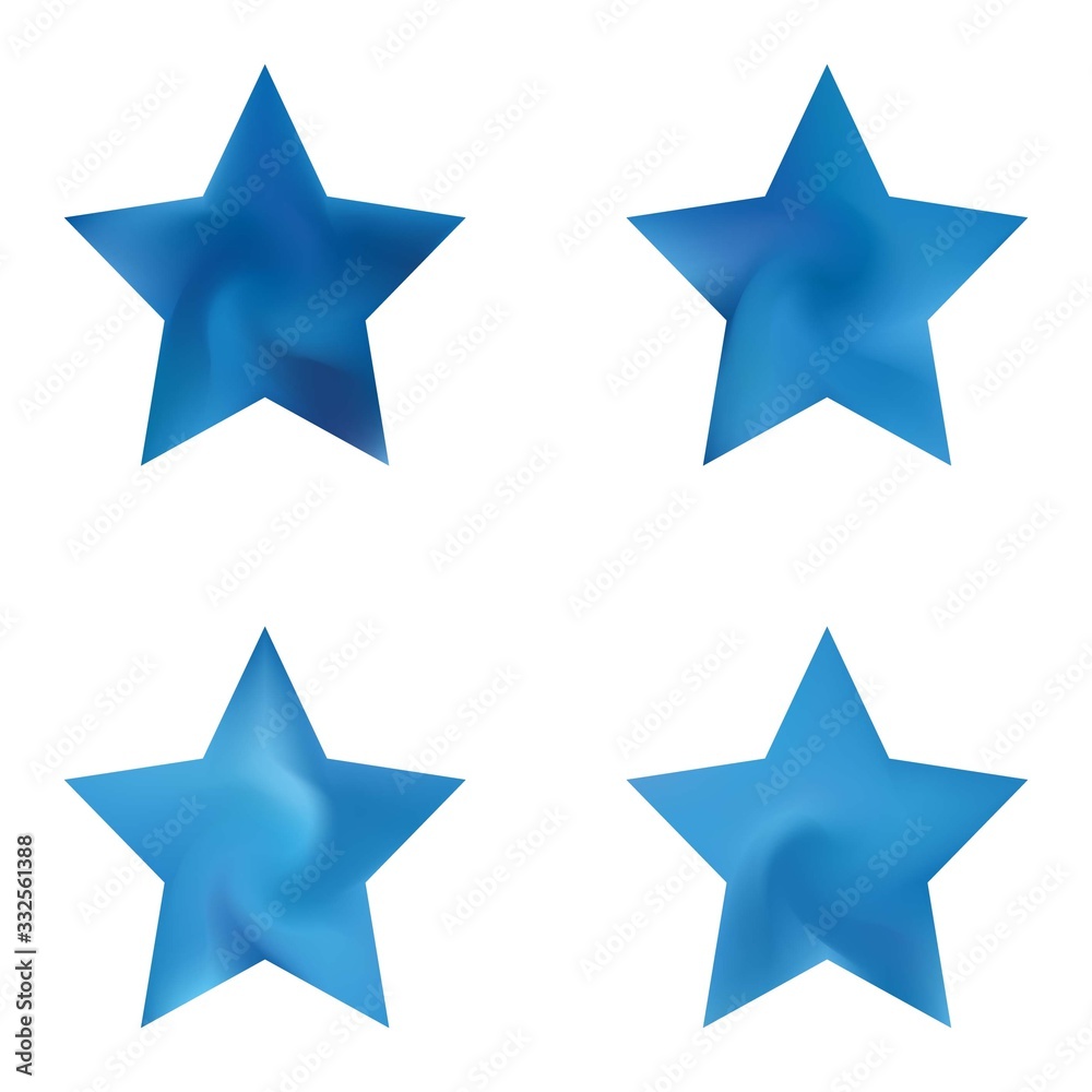 Obraz premium Set of pentagram modern backgrounds.