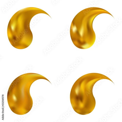 Kit of colored backgrounds with yin or yang.