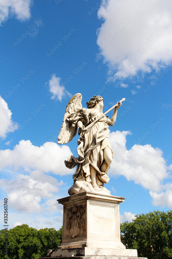 Angel Carrying the Lance by Domenico Guidi at Castel Sant'Angelo, Rome, Italy