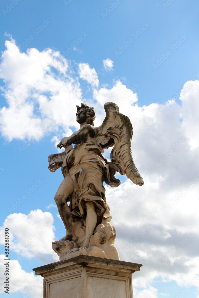 Angel Carrying the Superscription by Gian Lorenzo Bernini at Castel Sant'Angelo, Rome, Italy