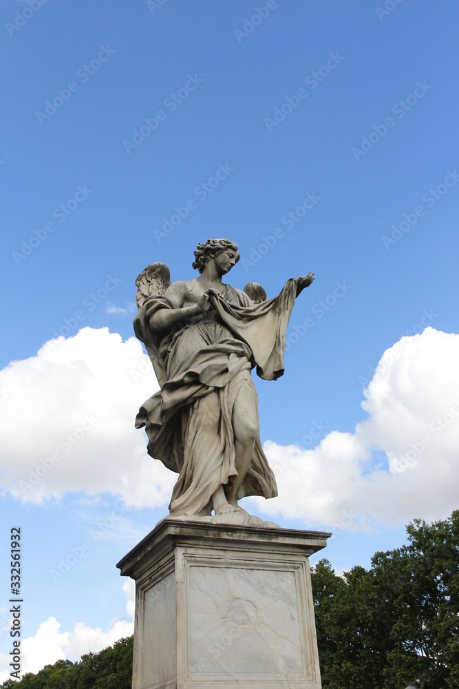 Angel Carrying the Sudarium, by Cosimo Fancelli at Castel Sant'Angelo, Rome, Italy