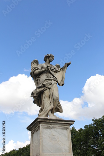 Angel Carrying the Sudarium, by Cosimo Fancelli at Castel Sant'Angelo, Rome, Italy