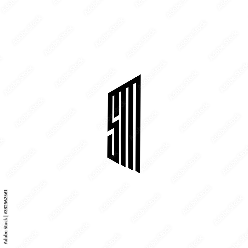 SM MS Letter Logo Design Vector Template SM MS Letter Logo Design Vector Template