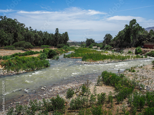 Views of the Lurin river in Peru photo