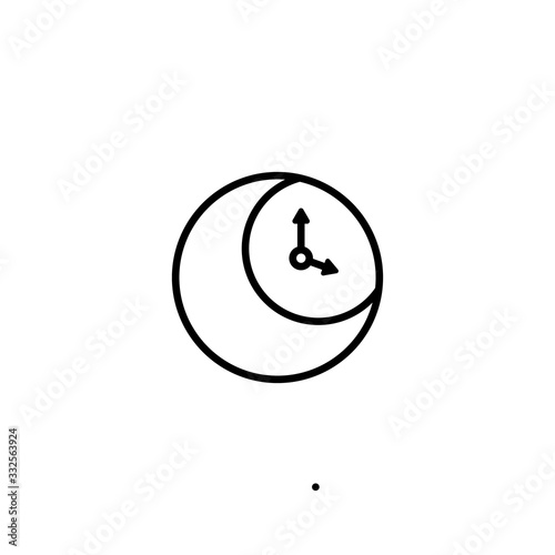 Thin Line Icon Stars and moon islamic design with continuous single line art drawing.suitable for ramadan on white background