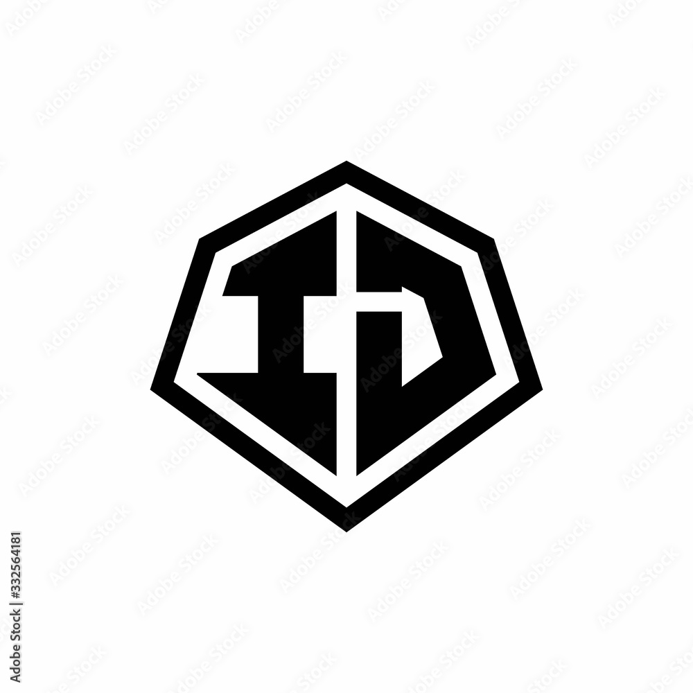 IJ monogram logo with hexagon shape and line rounded style design template IJ monogram logo with hexagon shape and line rounded style design template