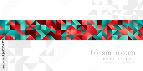 Abstract background with triangle texture border.