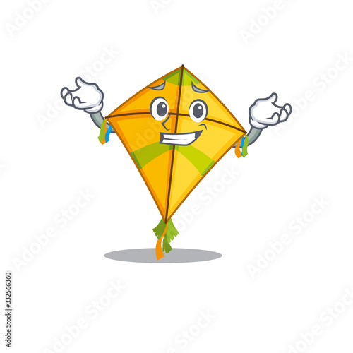 Happy face of kite mascot cartoon style photo