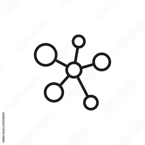 Simple connection line icon.