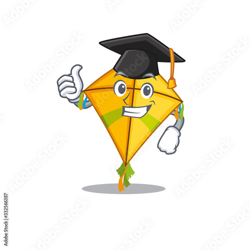 A picture of kite with black hat for graduation ceremony photo