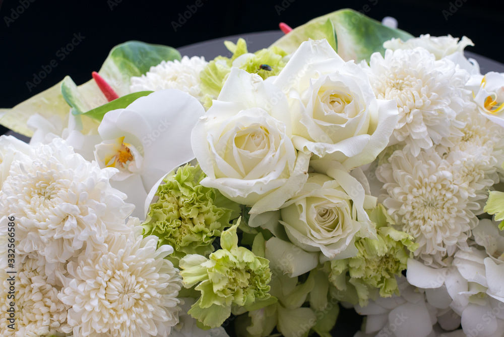 Bunch of white flower decoratin Bunch of white flower decoratin