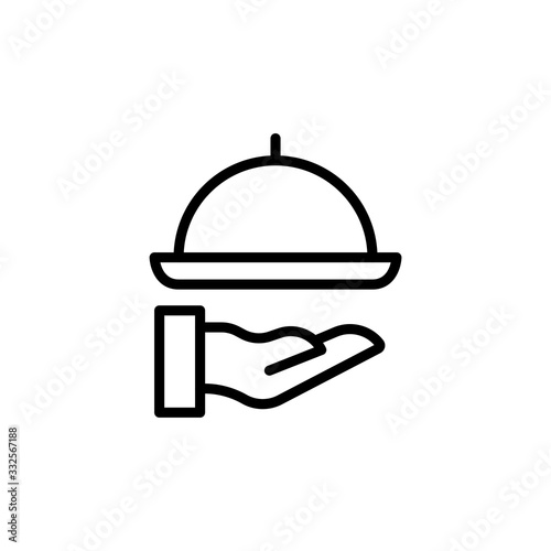 Simple tray line icon.