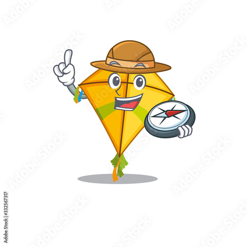 Kite an experienced explorer with a compass