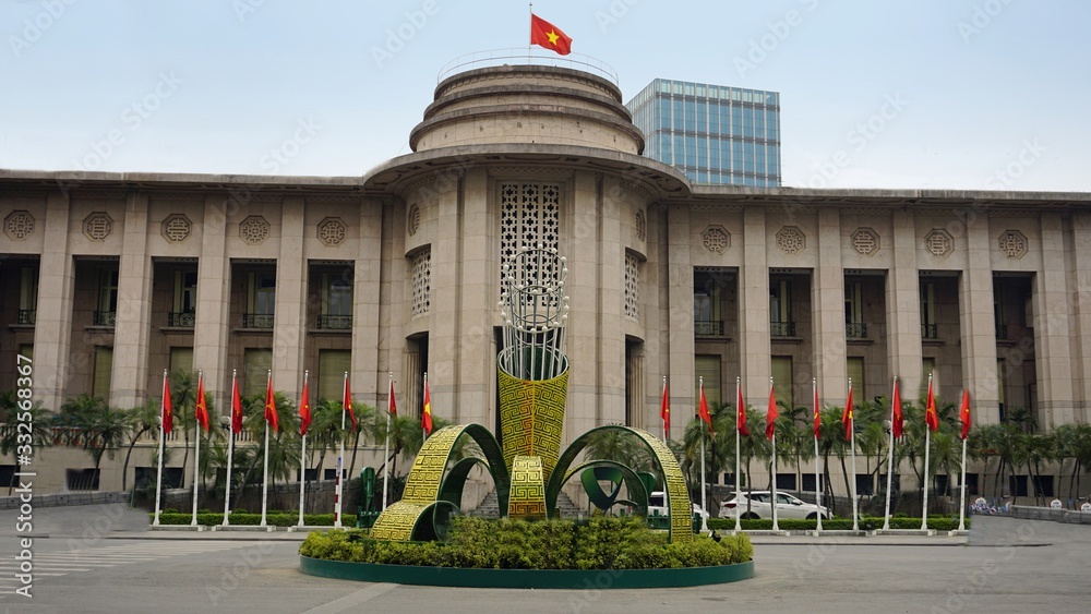 Naklejka premium monumental architecture in hanoi