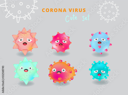 cute virus vector eps 10 