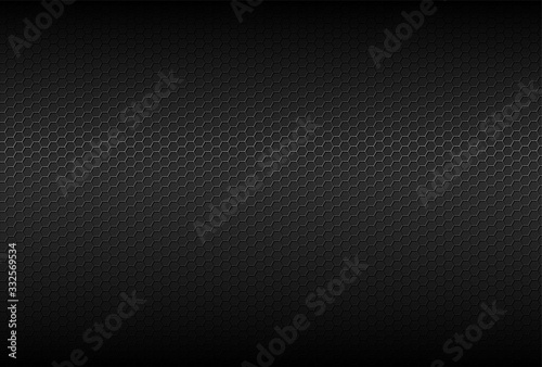 Simple dark abstract with hexagonal steel modern background for business card template Vector editable design