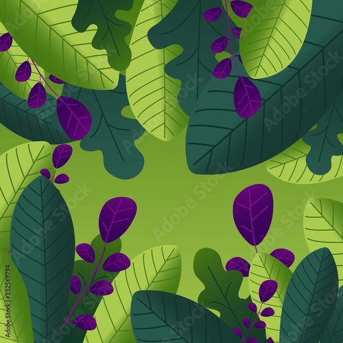 Vector Tropical leaves botanical flowers. Colorful natural tracery. Items are similar to the Jungle Boogie. Seamless background pattern.