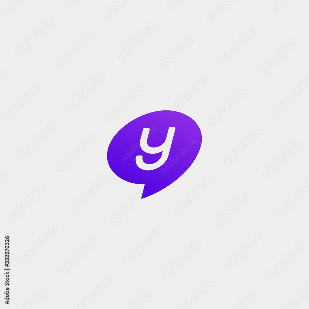 Letter Y Chat Logo Design Template Vector Letter Y Chat Logo Design Template Vector