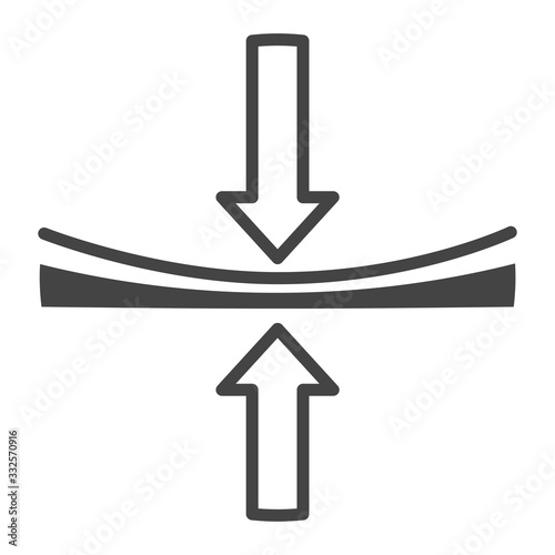 Ventilation system, orthopedic mattress and arrows, isolated icon