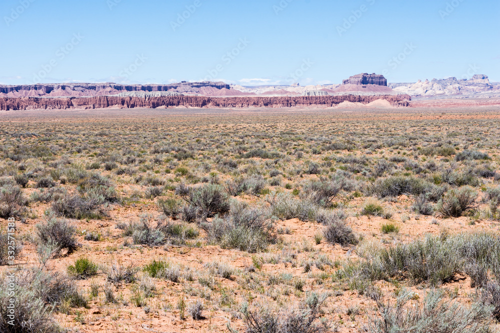 Fototapeta premium Red desert landscape along scenic highway 24 in Utah, USA