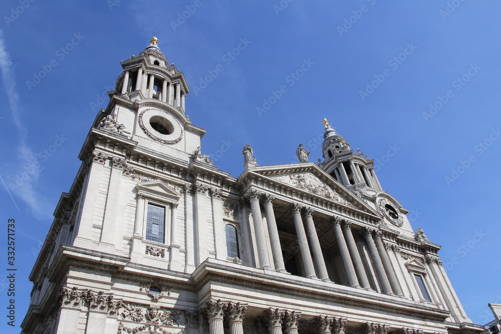 West front of St Paul's Cathedral in a sunny day, London, UK