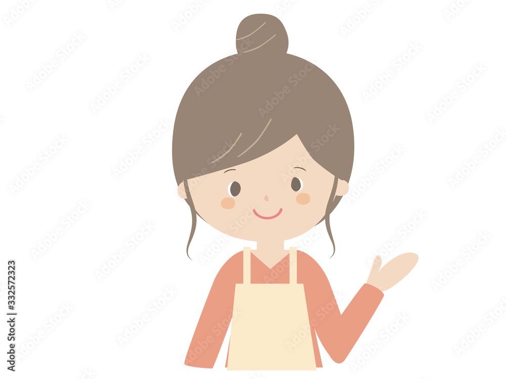 Young woman wearing apron Young woman wearing apron