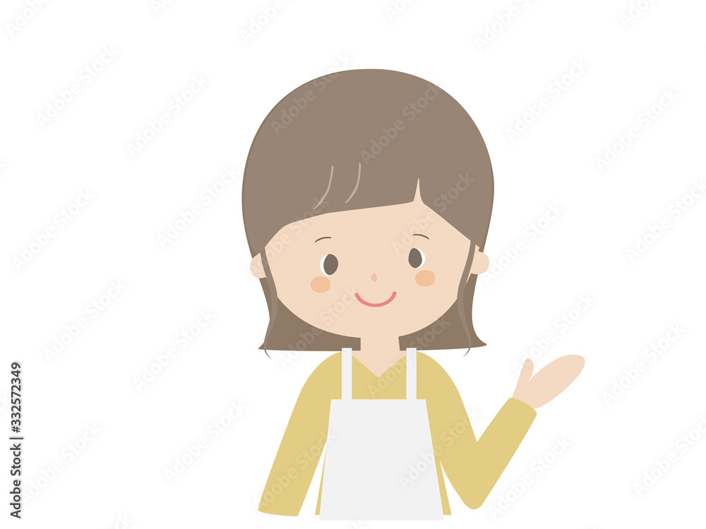 Young woman wearing apron Young woman wearing apron