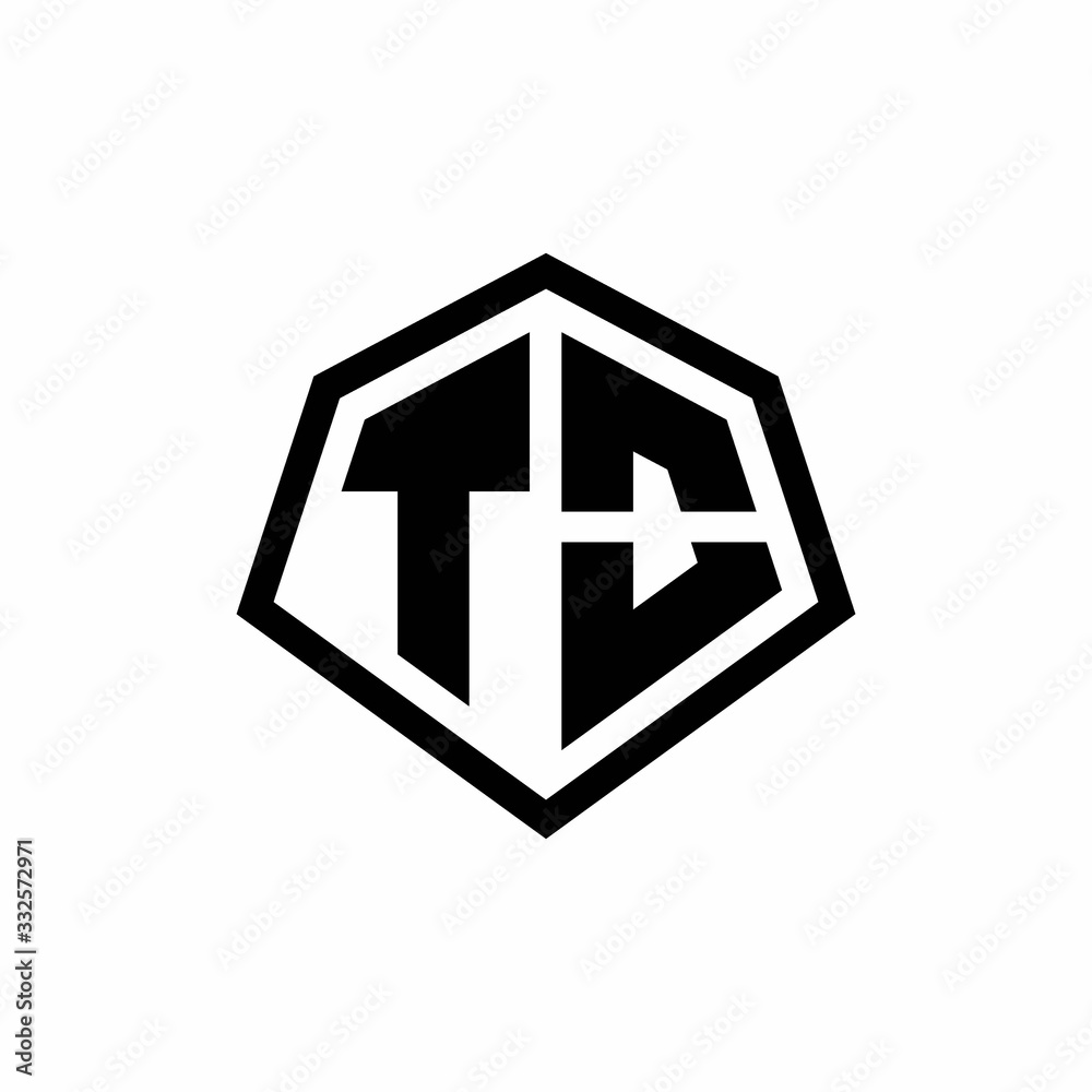 TO monogram logo with hexagon shape and line rounded style design template TO monogram logo with hexagon shape and line rounded style design template
