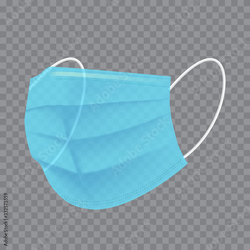 Medicine mask on transparent background. Vector