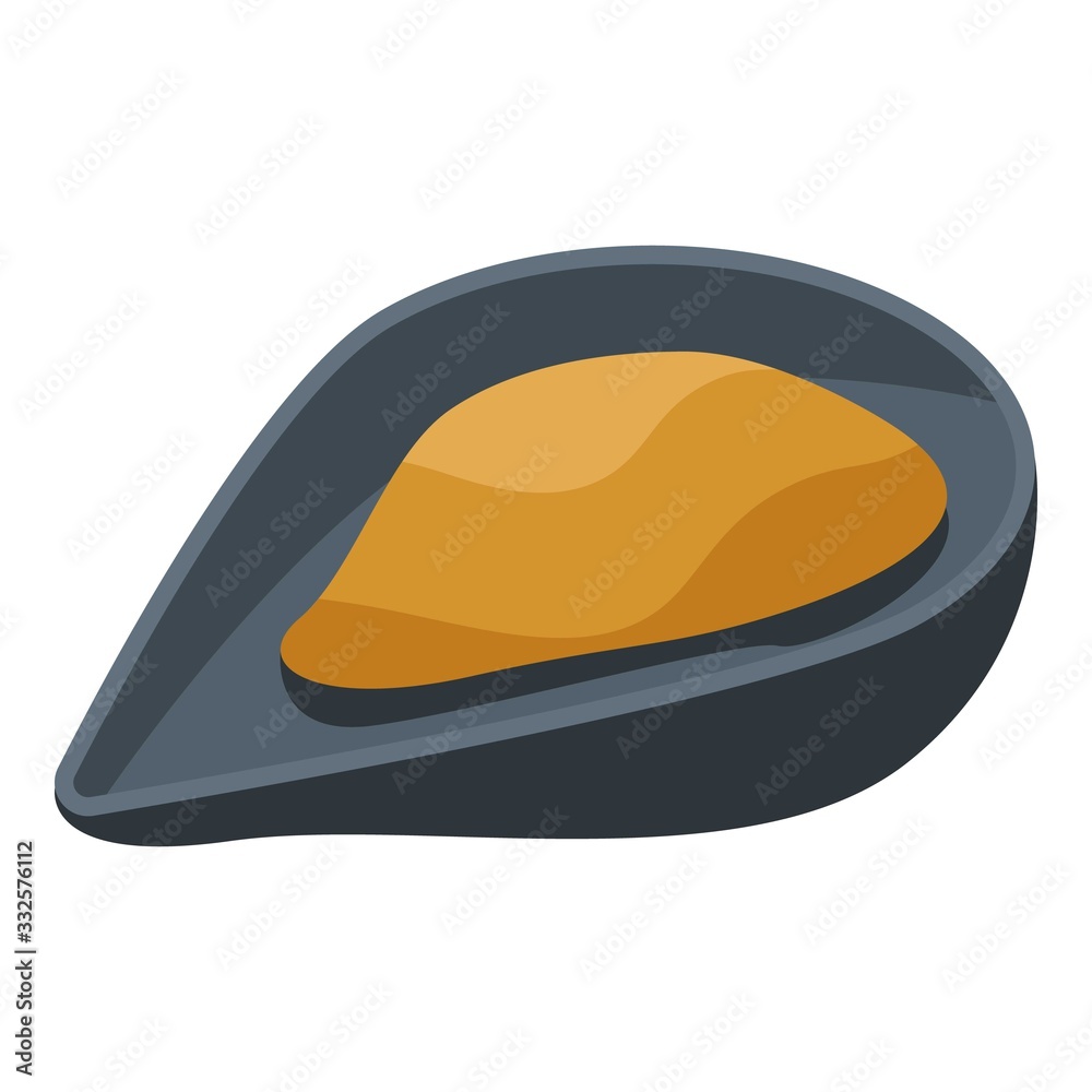 Open mussel icon. Isometric of open mussel vector icon for web design isolated on white background Open mussel icon. Isometric of open mussel vector icon for web design isolated on white background