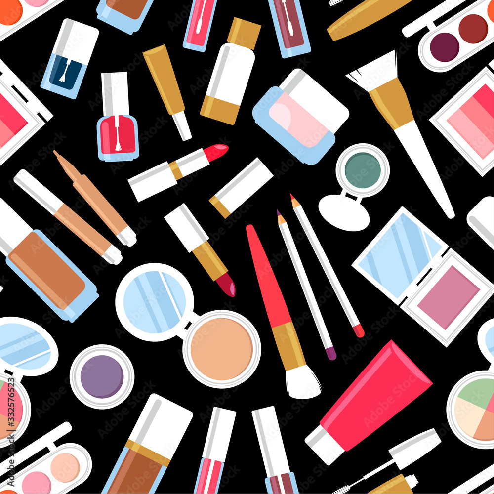 Seamless diiferent cosmetic products