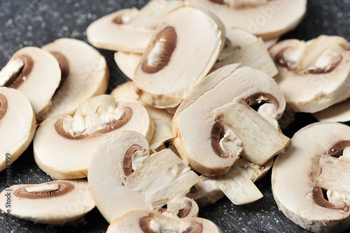 fresh mushrooms cut into pieces