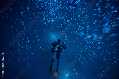 cenote angelita  mexico  cave diving  extreme adventure underwater  landscape under water fog