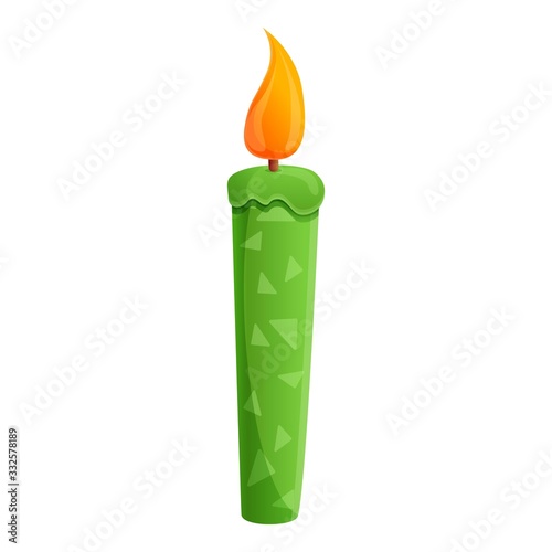 Party candle icon. Cartoon of party candle vector icon for web design isolated on white background