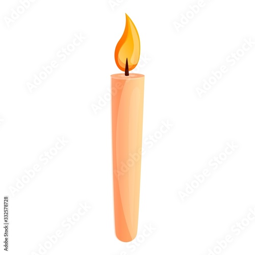 Wax candle icon. Cartoon of wax candle vector icon for web design isolated on white background
