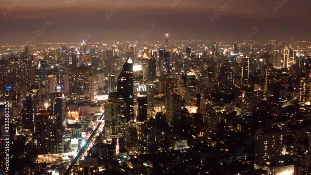 Bangkok Aerial view, above Sukhumvit and Thonglor district in Thailand Bangkok Aerial view, above Sukhumvit and Thonglor district in Thailand