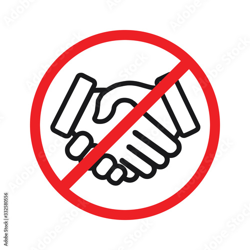 No handshake vector icon
