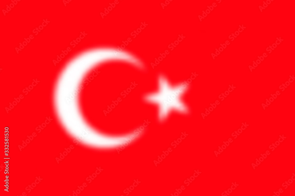 Obraz premium Blurred background with flag Turkey