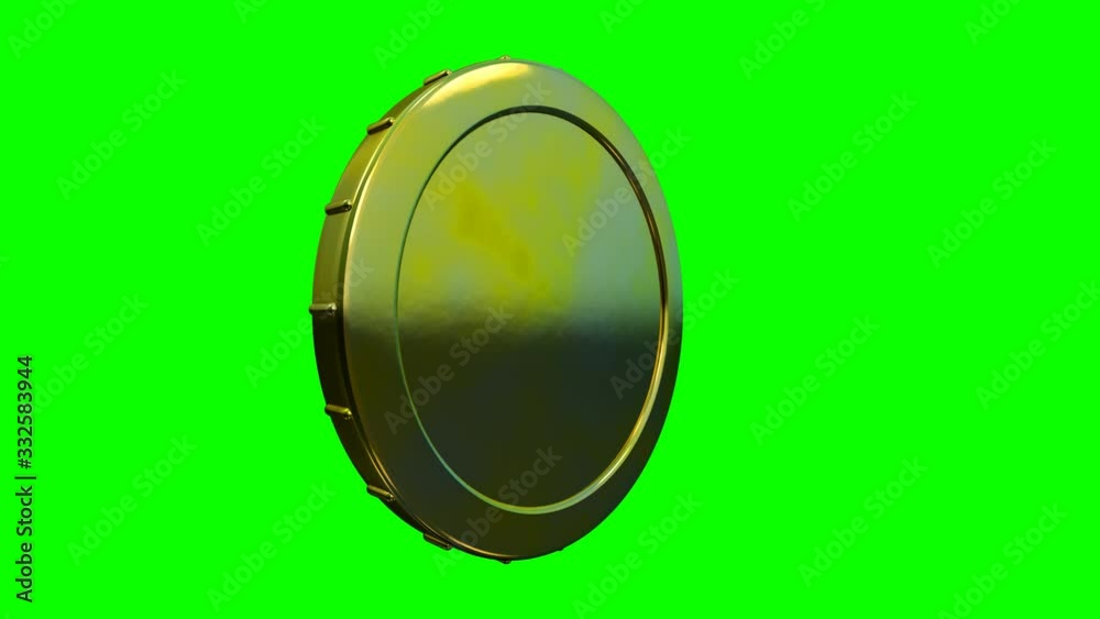 Golden coin rotation sequence for animation. Realistic 3d animation for ...