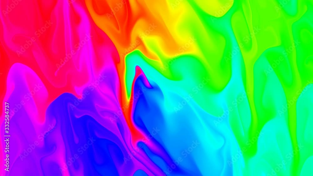 Abstract background of flames in bright rainbow colors, spectrum color