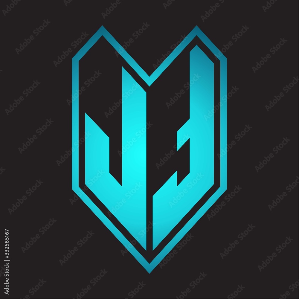 JT JLogo monogram with emblem line style isolated on blue gradient colors JT JLogo monogram with emblem line style isolated on blue gradient colors
