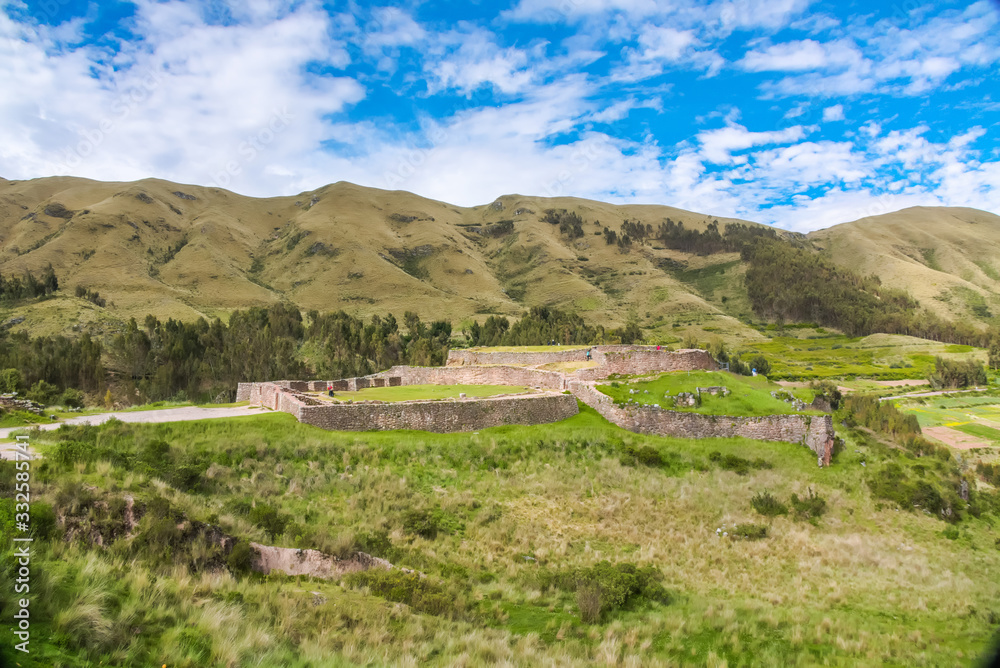 Puca Pucara, ruins of ancient Inca fortress in Cusco, Peru